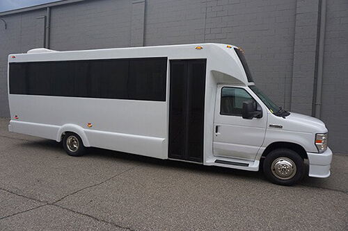 white bus in ann arbor