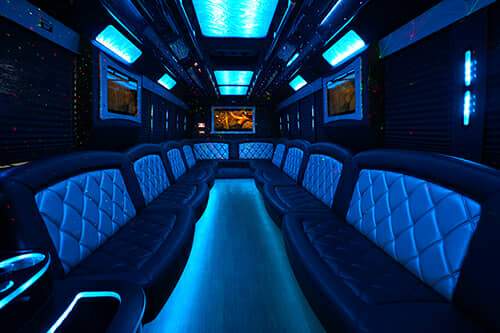 party bus with lights
