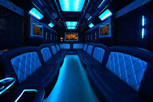 leather interior bus