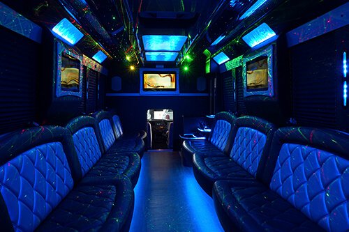 spacious party buses